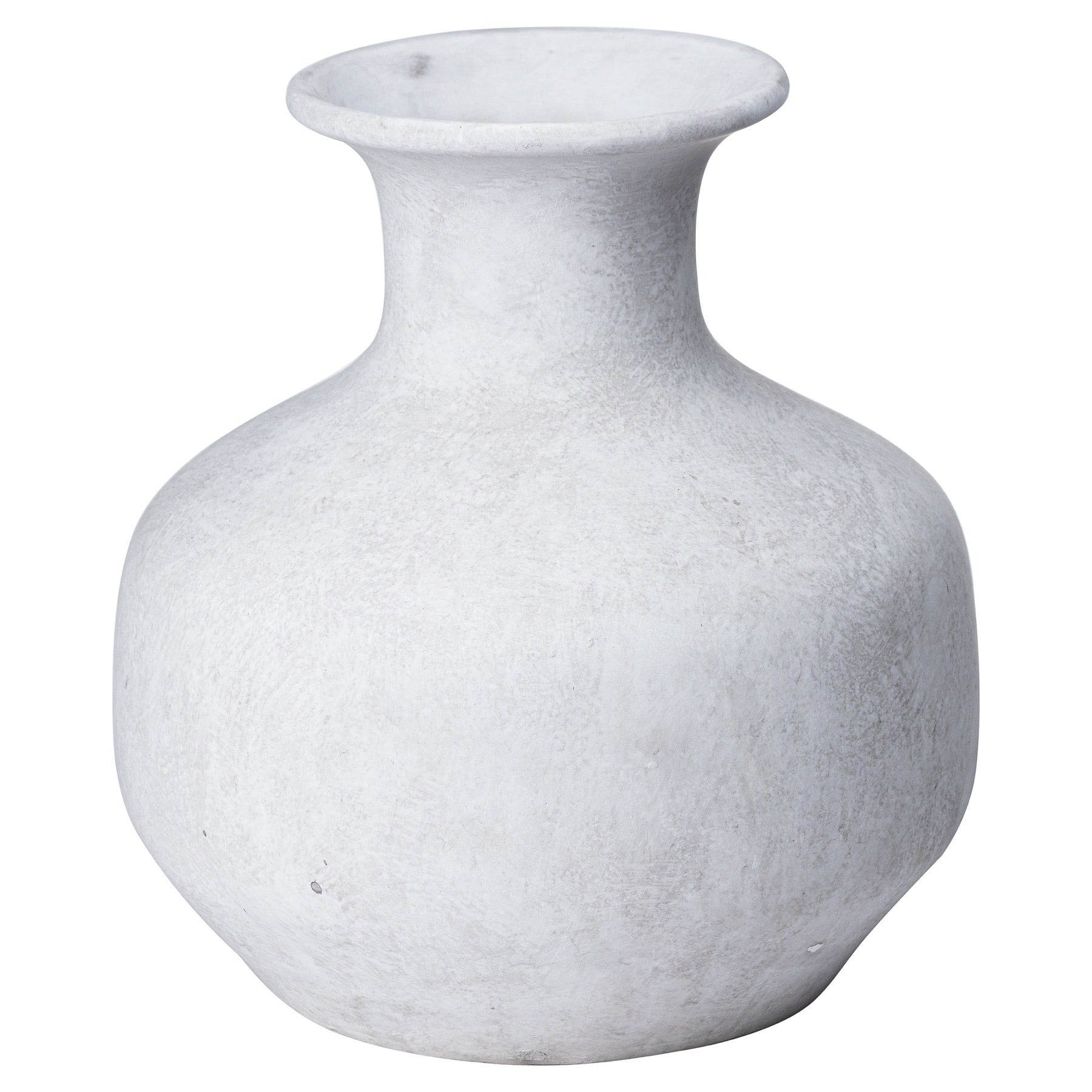 Boras Squat White Ceramic Vase