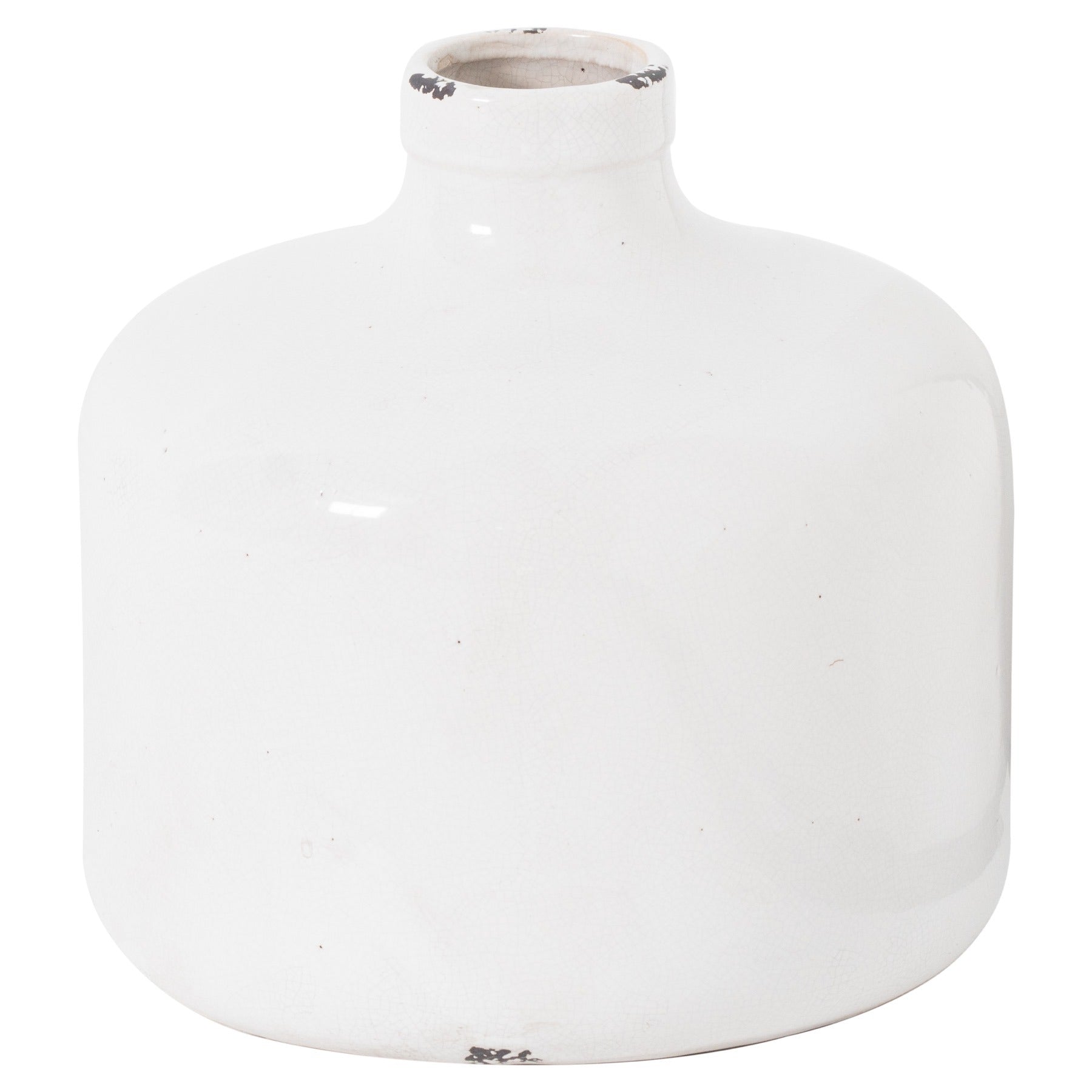 Desio White Glazed Eve Vase