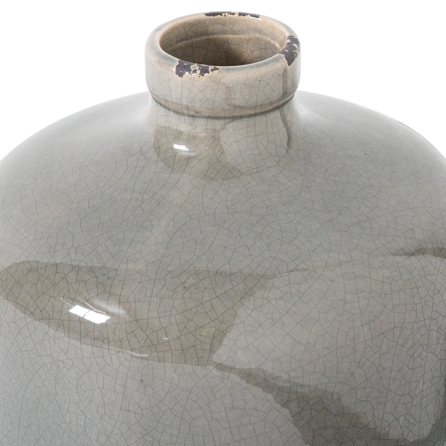 Desio Grey Glazed Eve Vase