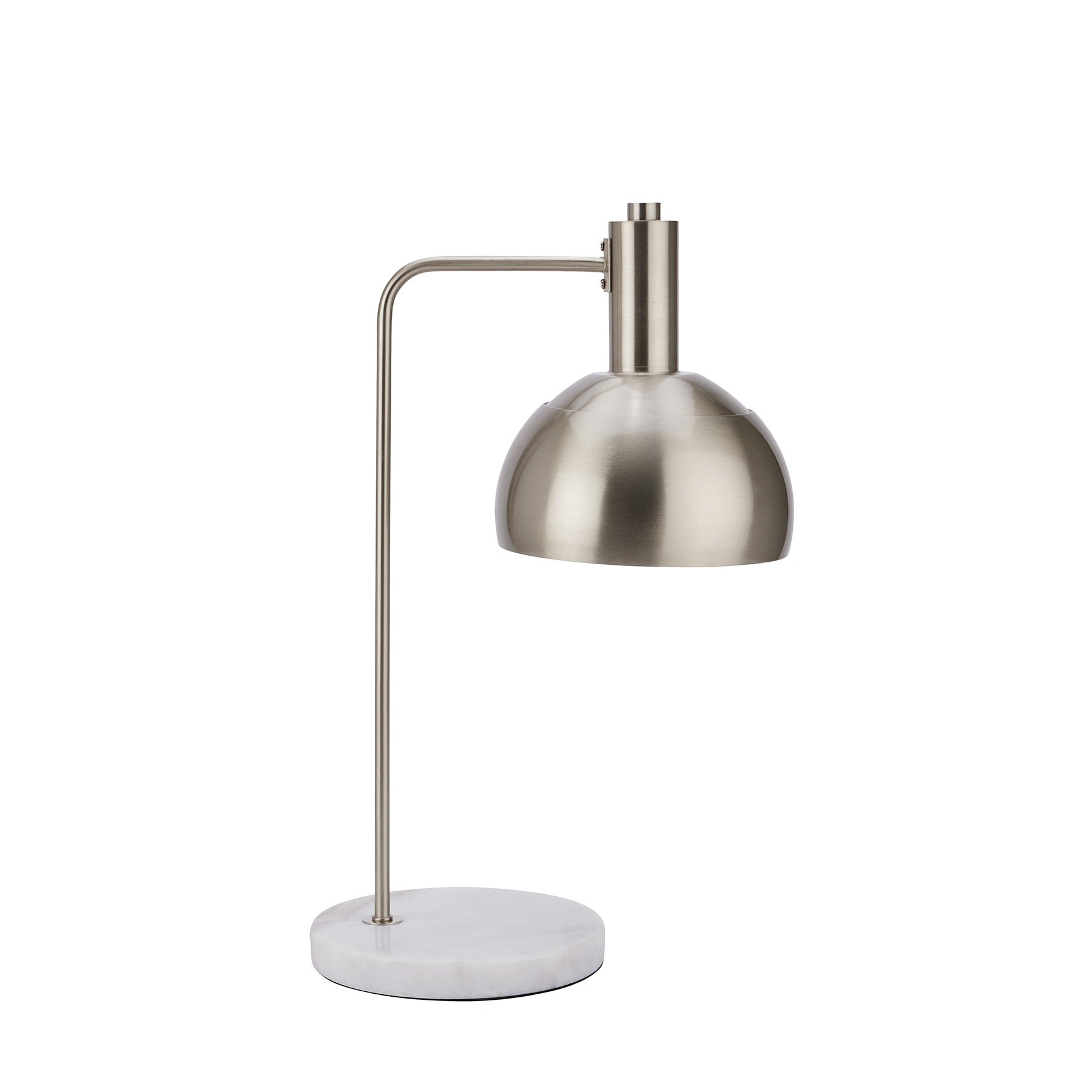 Filipstad Marble And Silver Industrial Adjustable Desk Lamp