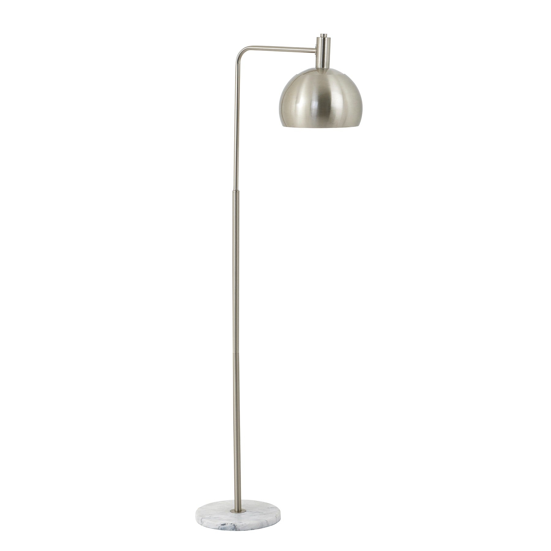 Filipstad Marble And Silver Industrial Adjustable Floor Lamp