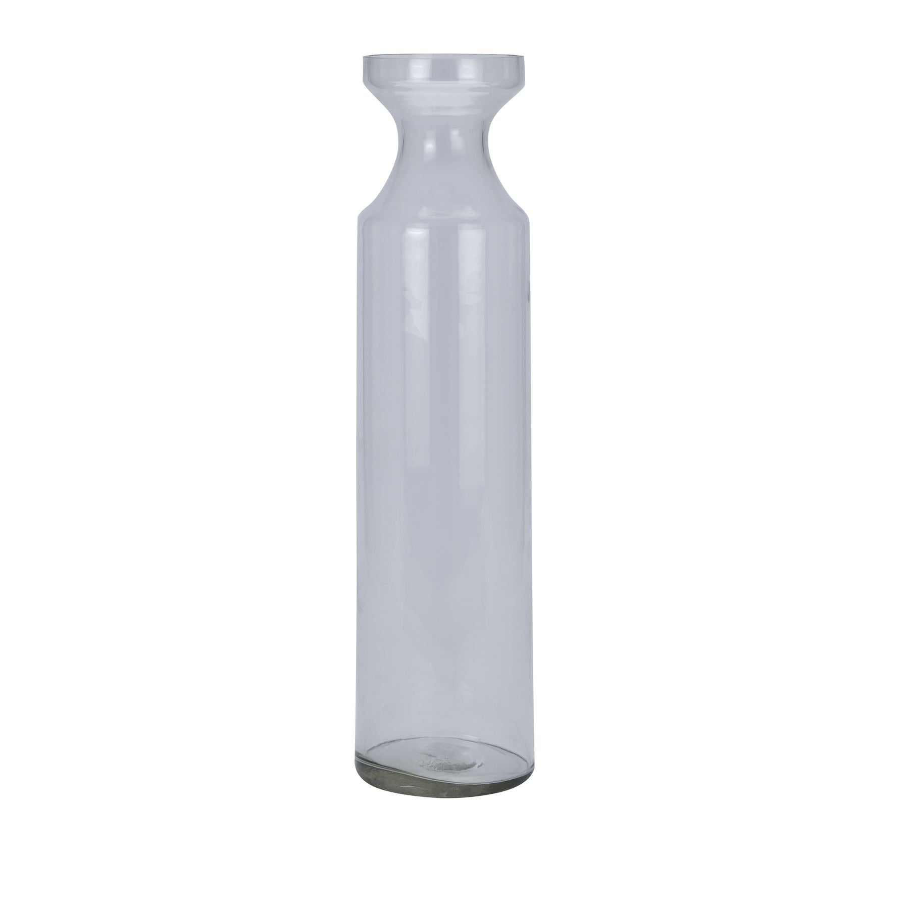 Portici Clear Glass Tall Fluted Vase