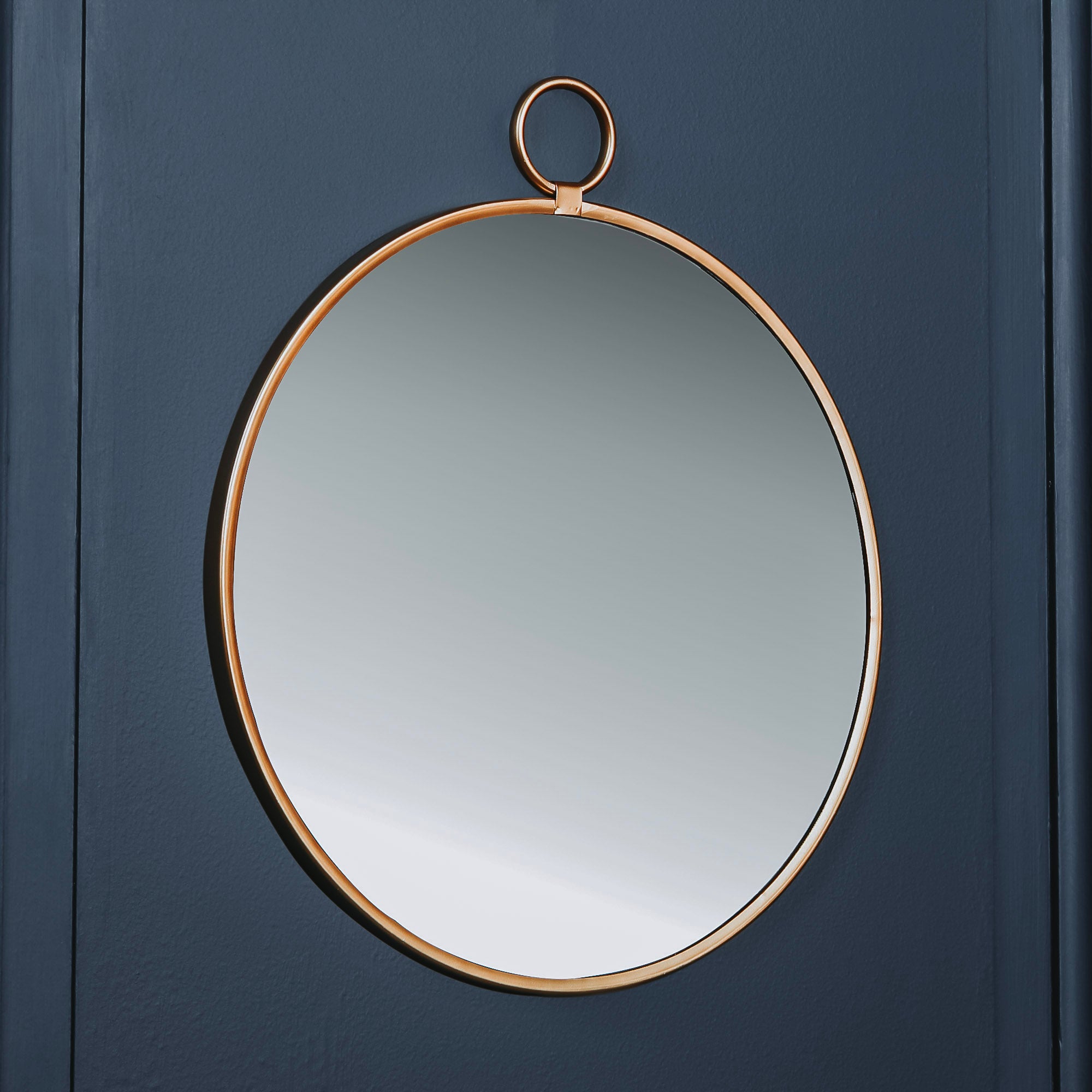 Sulmona Gold Round Wall Hook Mirror