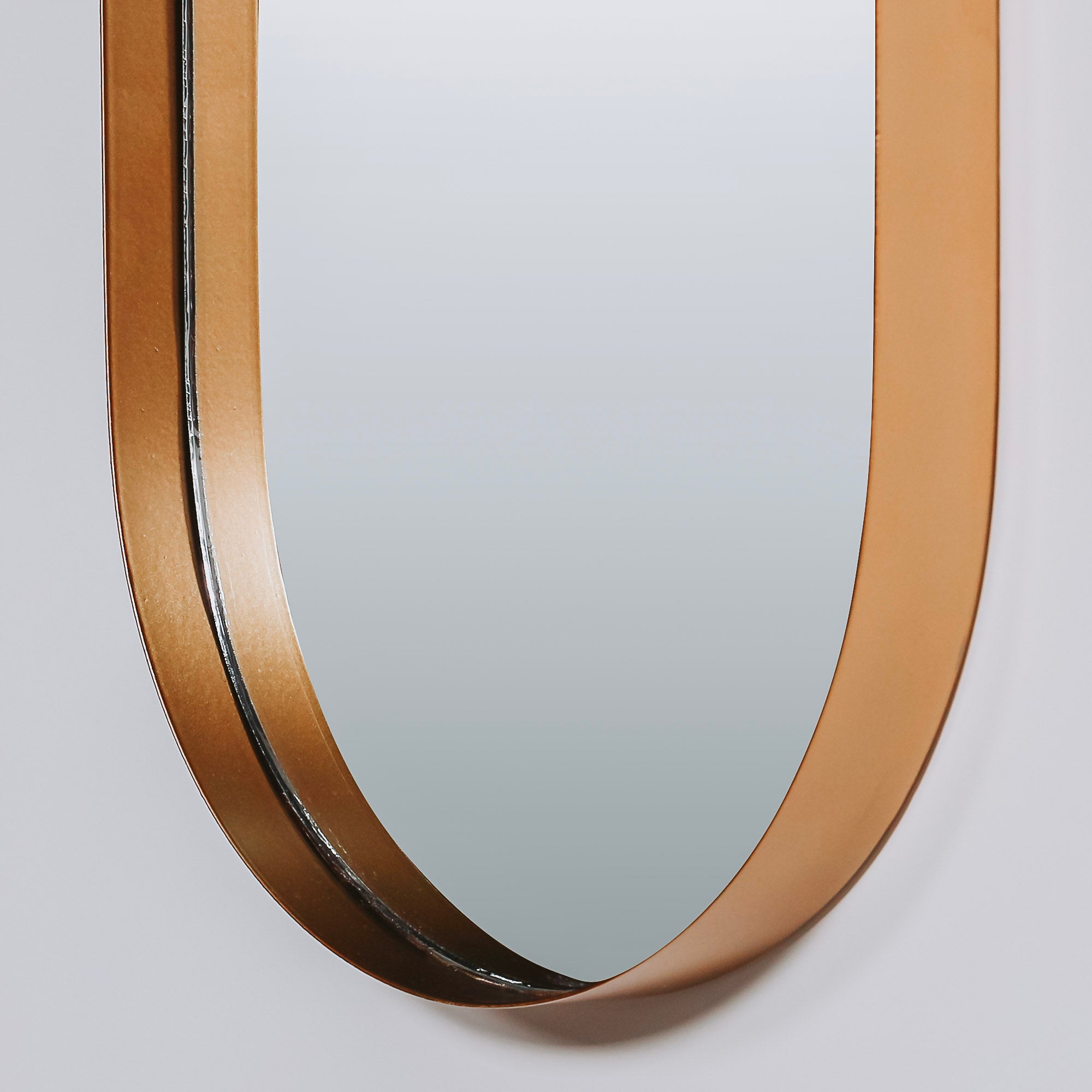 Pescara Slim Gold Oval Wall Mirror
