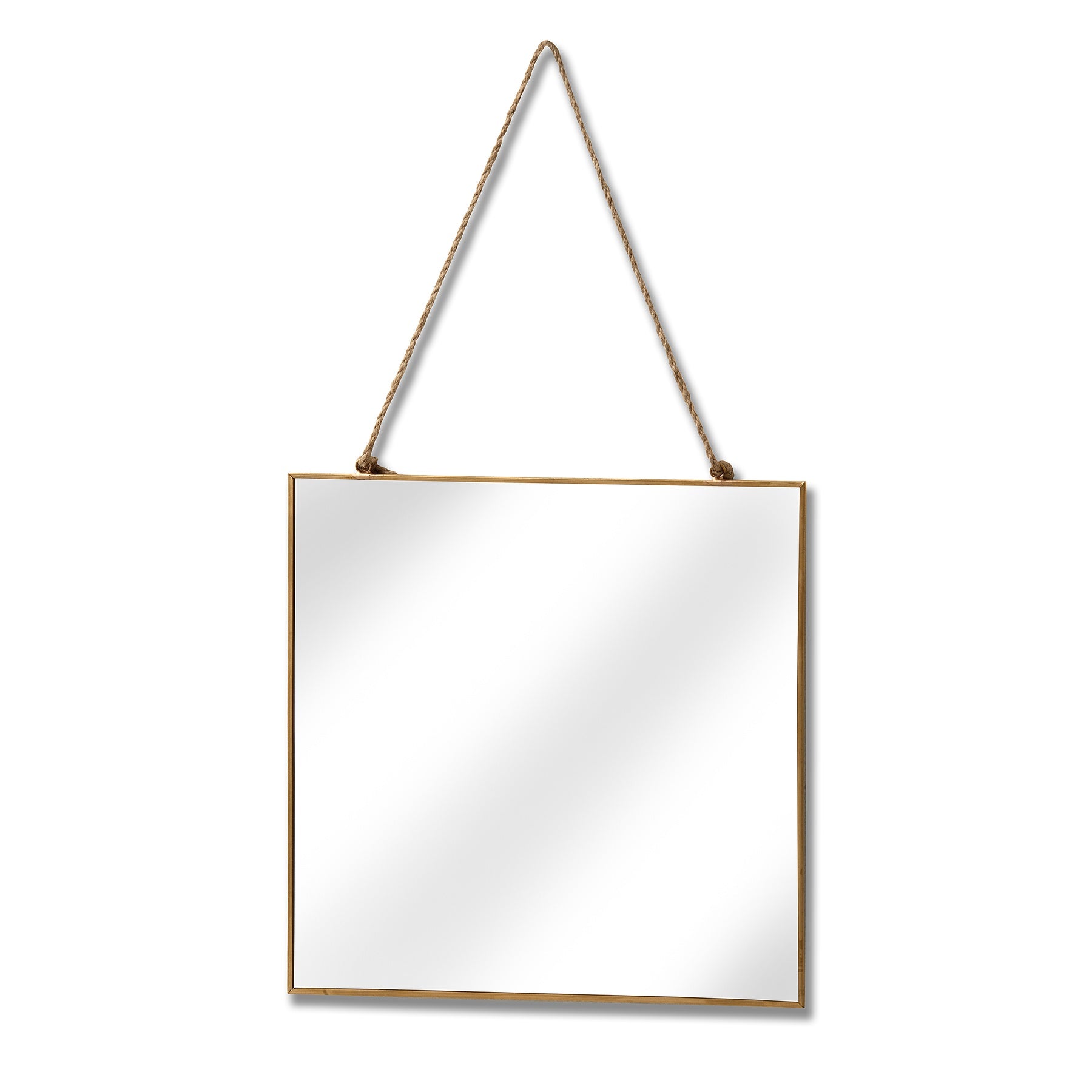 Così Gold Edged Square Hanging Wall Mirror - Apollo Homeware
