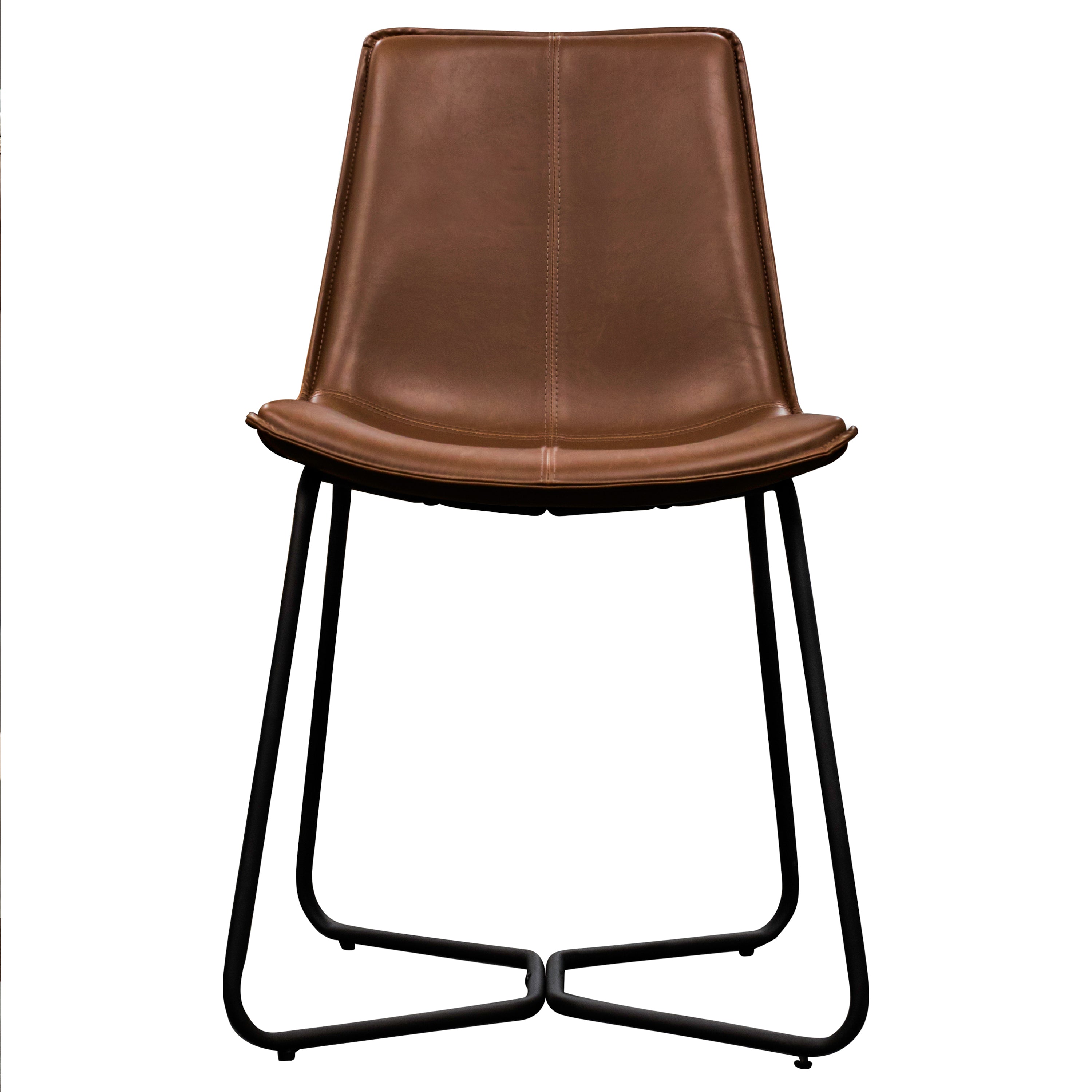 Esso Brown PU Leather Dining Chair - Set of 2