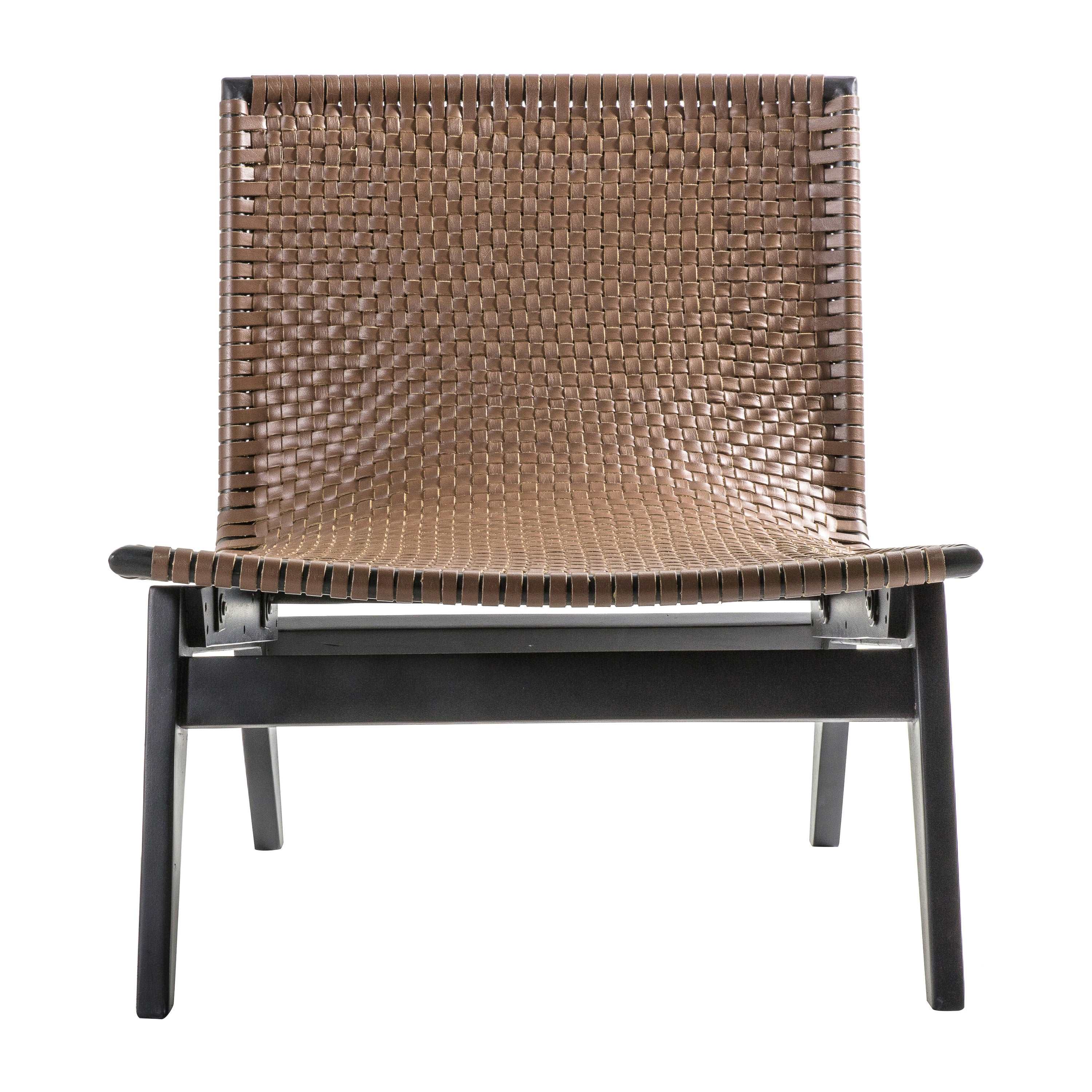 Kudzayi Buffalo Brown Leather Lounge Chair
