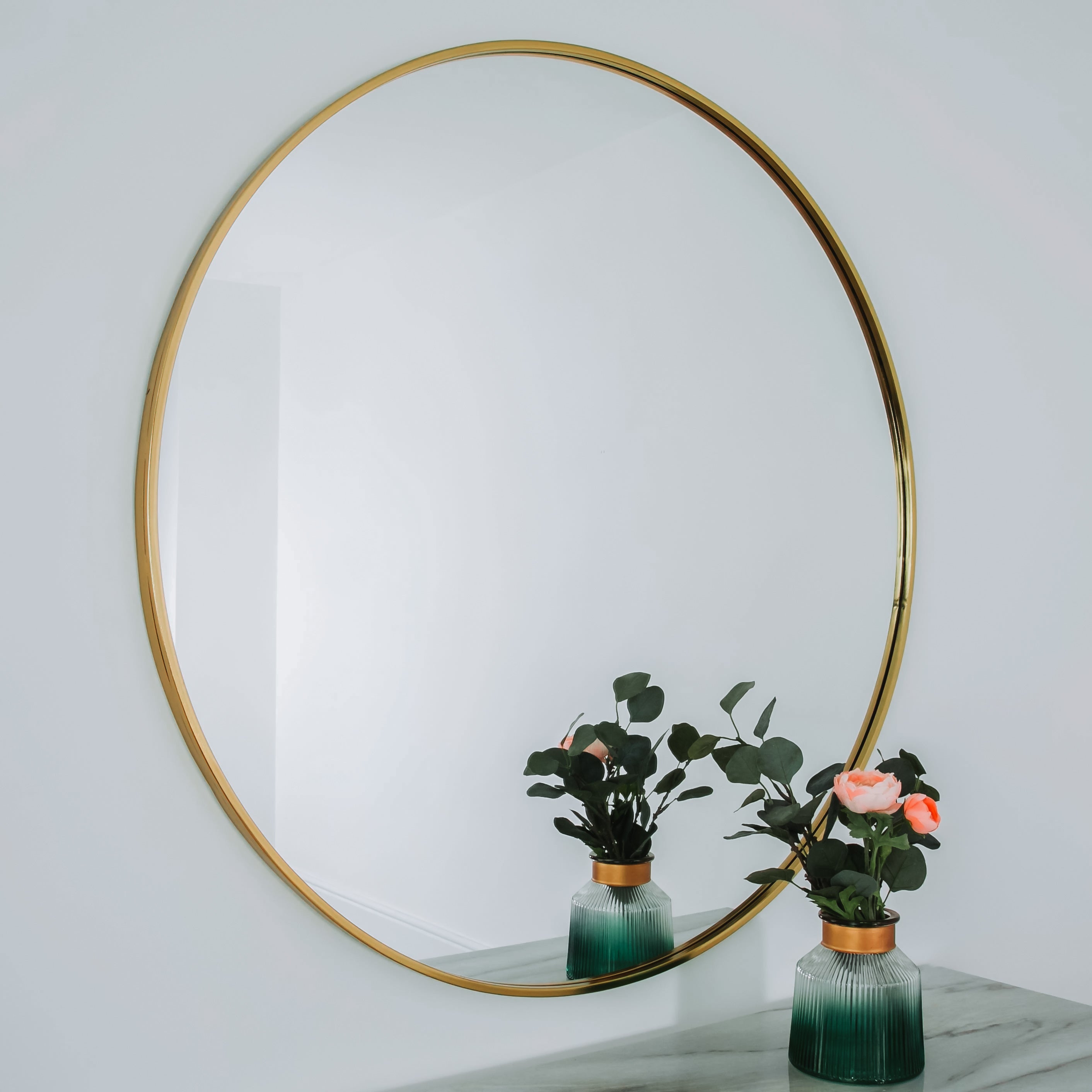 Manhattan Gold Round Mirror