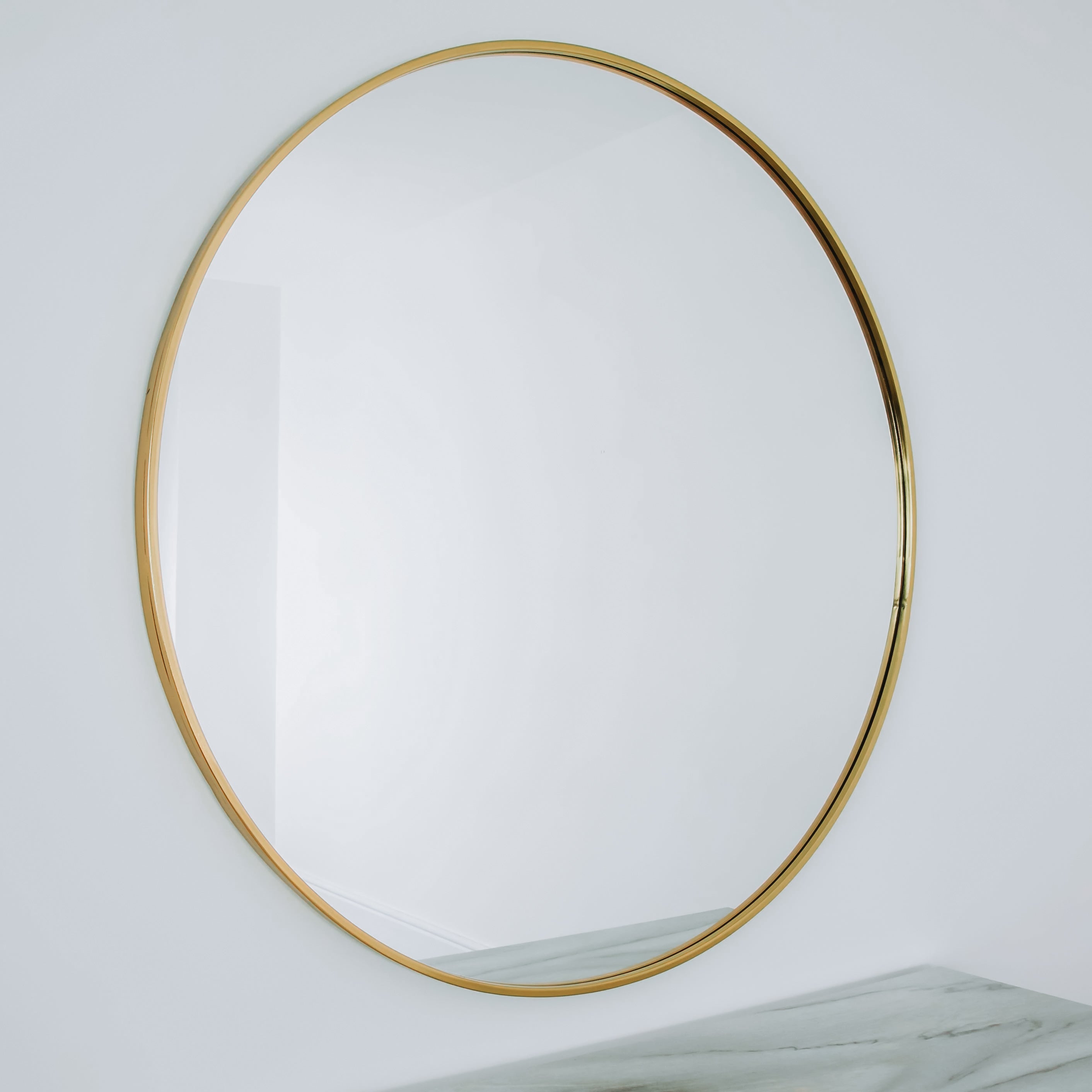 Manhattan Gold Round Mirror