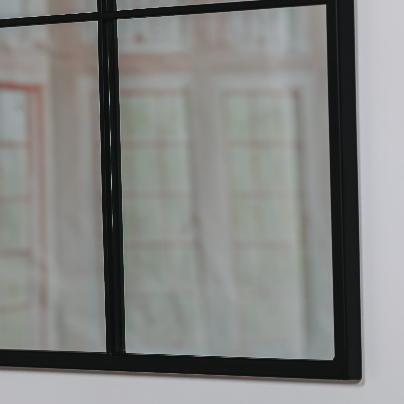 Sentire Pitch Black Window Mirror - 60cm