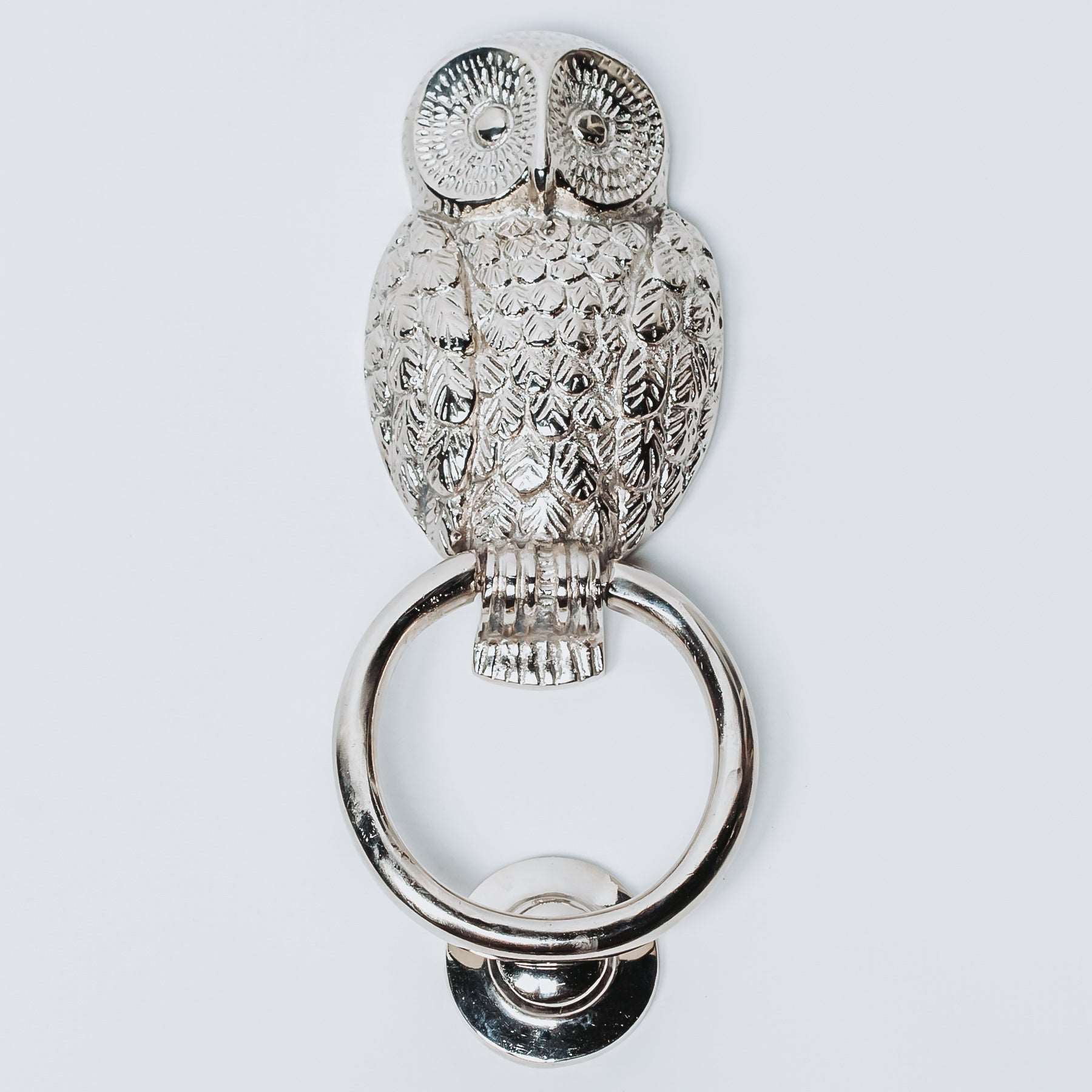 Animale Chrome Owl Door Knocker - Apollo Homeware