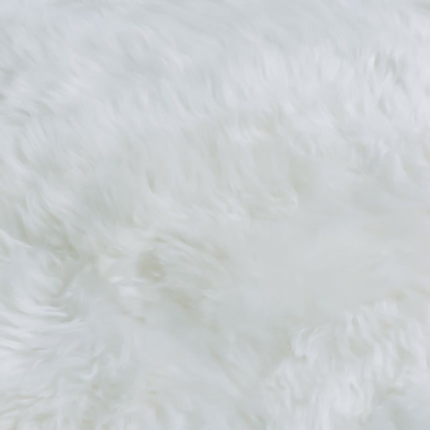Acciaio Quad Natural White Sheepskin Rug - Apollo Homeware