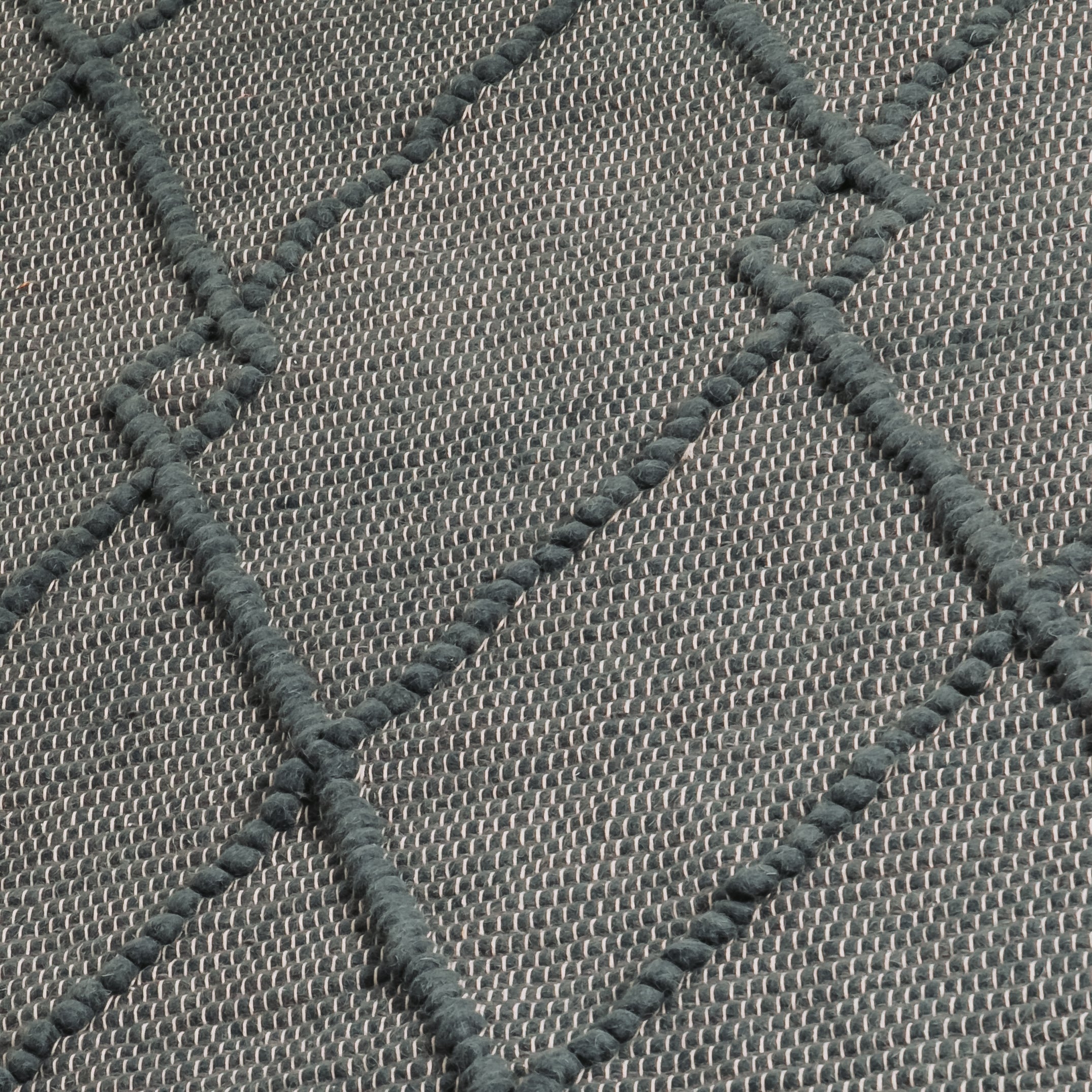 Vigore Grey Diamond Pattern Large Rug